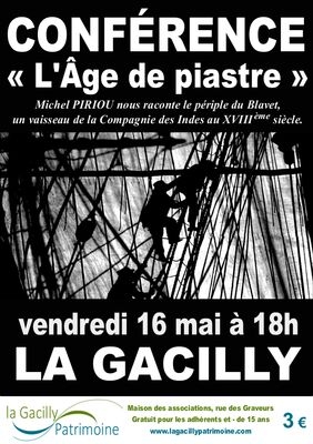 Michel Piriou, âge de piastre, roman, histoire, navire, compagnie des Indes, France, colonie, voyage, aventure, conférences, rendez-vous, Bretagne